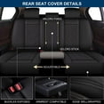 thumbnail image 5 of DIKSOAKR Full Set Car Seat Covers for Nissan Rogue 2010-2024 2025 Breathable Leather Seat Covers Waterproof Automotive Seat Cushion Protectors (2 Row 5 Seat, Black), 5 of 7