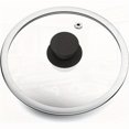 thumbnail image 1 of HLONK 8 Inch Replacement Lid for Pots  Pans  Cast Iron Skillets  Wok  Crock-Pot - Tempered Glass Pan Cover with Wide Stainless Steel Rim  Leakproof Steam Vent & Non-Slip Silicone knob - C, 1 of 6