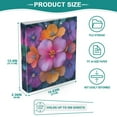 thumbnail image 3 of FORMRS 3 Ring Binder 1.5 inch with Pockets Set of 2 Clip Board 200 Sheets Capacity, Large Purple Flowers, 3 of 8