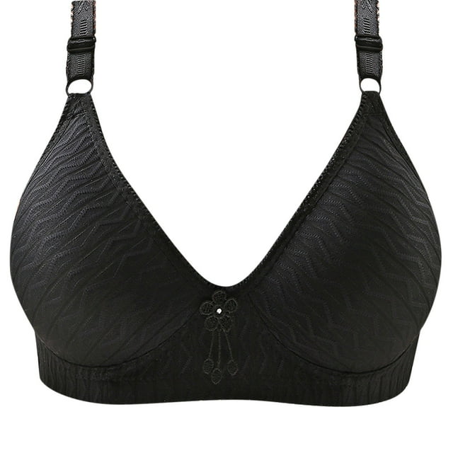 Dvkptbk Bra Woman's Printing Gathered Together Daily Bra Underwear No Rims