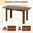 thumbnail image 3 of Costway 47"-62" Extendable Dining Table for 4-8 People for Dining Room Home Office Brown, 3 of 10