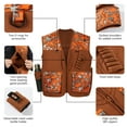 thumbnail image 5 of BASSDASH Unisex Upland Game Field Water-Resistant Bird Hunting Vest with Multi Pockets Brown/Orange Men Women FV11, 5 of 7