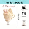 thumbnail image 2 of Romantic Acrylic Tea Cup Rocking Ornament with Roses - Perfect Gift for Lovers, Anniversaries & Valentine's Day, 2 of 6