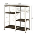 Zimtown Industrial Bakers Rack, Kitchen Microwave Oven Stand, Kitchen Island Storage Shelves