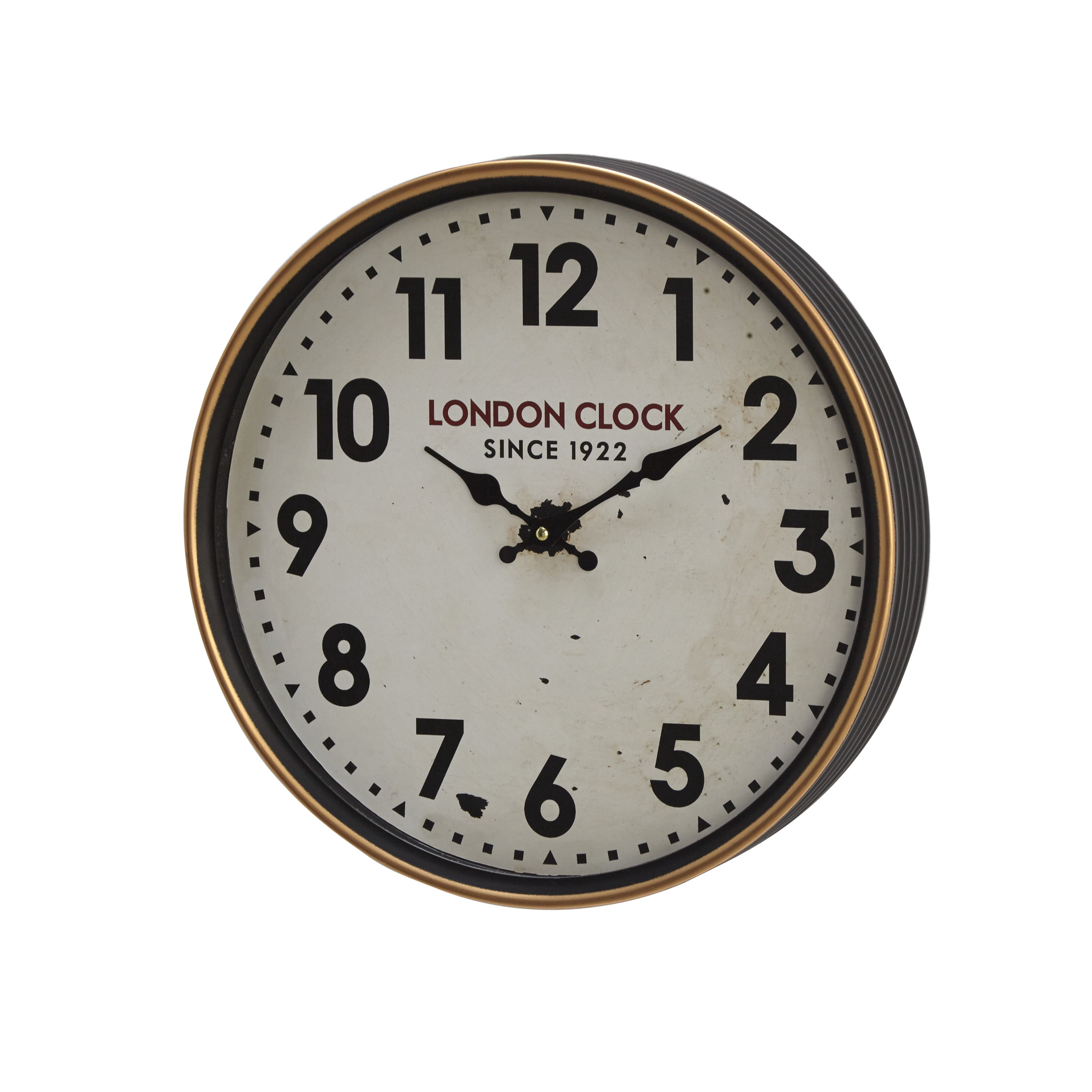 DecMode 16" White Metal Wall Clock