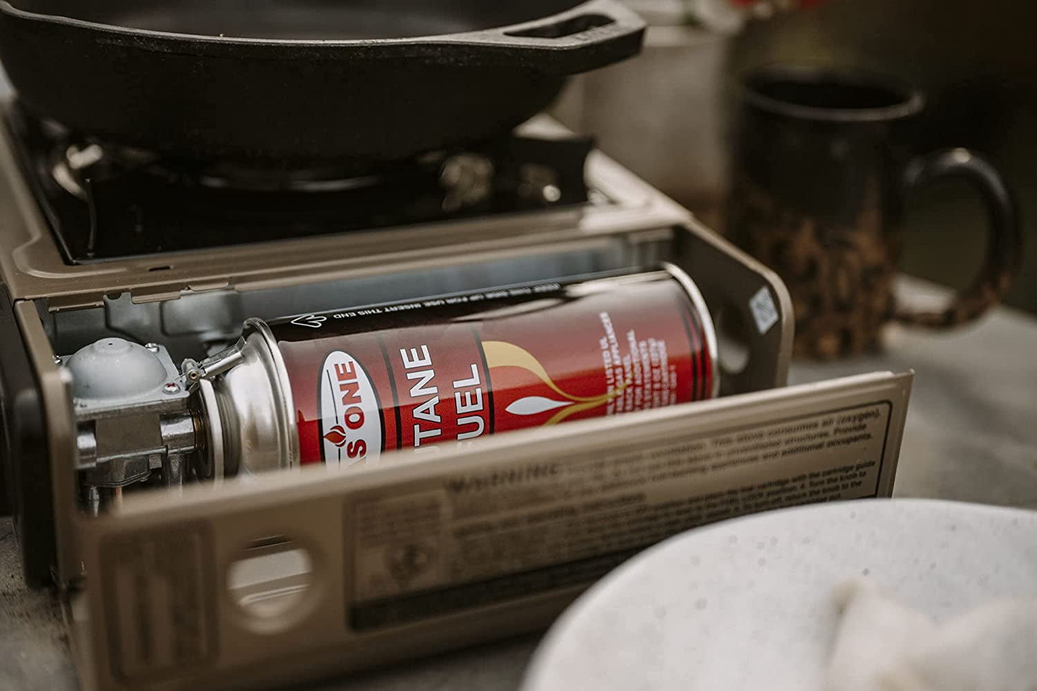 GasOne Butane Fuel Canister for Camping Stoves (12 Pack)