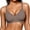 Gray, variant on Women Wireless Bra Jelly Cup Wave Edge Seamless Design Stable Support Anti-Slip Daily Commute Wear White 34 (M)