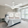 thumbnail image 6 of OUTON 52" Modern Ceiling Fan with Lights and Remote Control, Dimmable Fanlight for Indoor Outdoor Bedroom, Living Room,5 Dual Blades,Reverse Airflow, White, 6 of 8