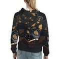 thumbnail image 7 of Daiia Casino Cards Poker Pattern Women's Fashion Hoodies & Sweatshirts with Kangaroo Pocket Hooded Sweatshirt with Eye-catching Drawstrings-Small, 7 of 7