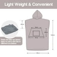 thumbnail image 3 of Tirrinia Surf Poncho Beach Changing Towel Hooded Wetsuit , Super Absorbent Swim Robe Poncho for Men & Women Bath Shower Pool gray, 3 of 7