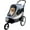 Space Gray, variant on Petique Trailblazer Pet Jogger Stroller with Tire Pump up to 77LBS Atlas/Blue