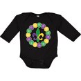 thumbnail image 3 of Inktastic Mardi Gras Beads and Fleur De Lis Boys or Girls Long Sleeve Baby Bodysuit, 3 of 5