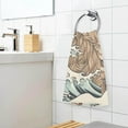 thumbnail image 4 of SKYSONIC Hand Towels Set - Ukiyo-e Llama Print for Bathroom Kitchen Travel 16×28 in/2 Pcs, Cotton Bath Towels Lightweight Quickdry for Bathroom Ktichen Travel SPA Gym, 4 of 7