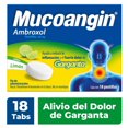 thumbnail image 1 of Mucoangin Auxiliar en alivio Dolor de Garganta Limón 18 pastillas 20 mg., 1 of 4