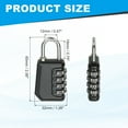 thumbnail image 2 of Uxcell Combination Lock, 4 Digit Padlock Combination Outdoor Waterproof Locker Lock for Gym Luggage Home Sport Hasp Storage Black, 2 of 7