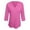 C55/Pink, variant on XIYON Blouses For Women Fashion Solid Color 3/4 Sleeve Blouse V Neck Casual Loose Top Classic 2026 Trendy Clothes