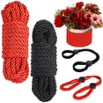 thumbnail image 2 of 4 Pcs Christmas Craft Rope Kit, Includes 2 Bundles Nylon Cord and 2 Adjustable Braided Rope Bracelets, Multipurpose Soft Ropes for DIY, Tying, Hanging, Swing, 2 of 6