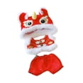 thumbnail image 4 of 3x Muñeca de Peluche Ropa Conjunto de Danza del León Suave Lindo Juego de Simulación Desmontable Cosplay rojo, 4 of 7