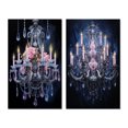thumbnail image 2 of Designart "Chandelier euphony In Contrasts II" Chandelier Wall Art Set Of 2 - Purple Fashion Canvas Set For Living Room Decor, 2 of 7