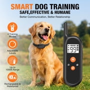 PcEoTllar Dog Training Collar, Dog Shock Collar with Remote, 4 Modes Beep Vibration Shock, Waterproof, Rechargeable Dog Shock Collar for Training Small Medium Large Dogs