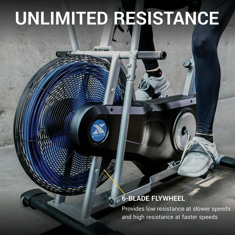 XTERRA Fitness AIR350 Low Impact Full Body Workout Exercise Bike with Wind Resistance and LCD Display Walmart