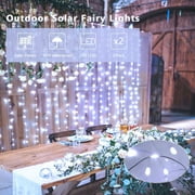 JMEXSUSS 2 Pack Solar String Lights Outdoor Waterproof, Each 33FT 100 LED Solar Christmas Lights Outdoor, 8 Modes Solar Fairy Light for Outside Yard Tree Patio Garden Wedding Christmas Decorations