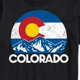 thumbnail image 3 of Instant Message - Retro Colorado Flag Mountains - Men's Short Sleeve Graphic T-Shirt, 3 of 6