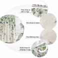 thumbnail image 3 of 66x72 Inch Shower Curtains for Bathroom, Sage Green Eucalyptus Fabric Bath Curtain Decor, Weeping Botanical Leaves Linen Waterproof Restroom Curtains Shower Set Accessories with 12 Hooks 66 Inch, 3 of 7