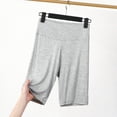 thumbnail image 2 of Women Summer Shorts Women's Summer Solid Color Lightweight Shorts Mid Thigh Length Underwear Layer for Casual Home Wear Light Gray XL, 2 of 3