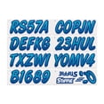 thumbnail image 3 of STIFFIE Whipline Aqua / Navy 3" Alpha-Numeric Identification Custom Kit Registration Numbers & Letters Marine Stickers Decals for Boats & Personal Watercraft PWC, 3 of 9