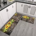 thumbnail image 3 of Kitchen Rugs and Mats Non Skid Washable Vintage Sunflower Board Kitchen Mat and Rug Set,Floor Cushion Waterproof Rug,Rubber Backed Area Rugs for Kitchen Laundry, 3 of 7