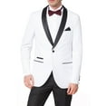 thumbnail image 4 of Adam Baker Men's 9-3412 Slim Fit One Button Satin Shawl Collar Tuxedo Suit - White - 48 Short, 4 of 7