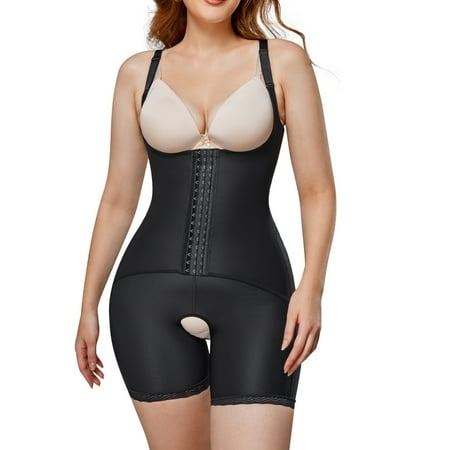 

CtriLady High Waist Trainer Shapewear Bodysuit for Women Double Tummy Control Butt Lifter Slim Panties Full Body Shaper Shorts(Black XX-Large)