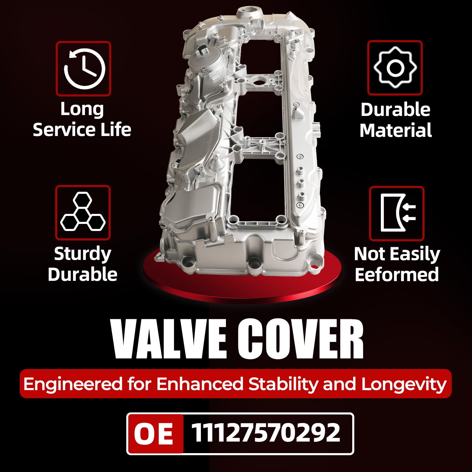 MITZONE Upgrade Performance All Aluminum N55 Valve Cover Kit Compatible with BMW 135i 135is 335i 435i 530i 535i 535iGT 535i 640i 740i xDrive 740Li M235i X1 X3 X4 X5 X6 3.0L 2010-2019 11127570292