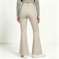 thumbnail image 4 of Girls Solid Casual Flare Leg Pants for Big Kids Mid Rise Full Length Back Pocket Stretch Fabric Everyday Bottoms, 4 of 8