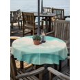 thumbnail image 2 of Outdoor Tablecloth with Umbrella Hole Zipper Turquoise Cloudy Sky Round Tablecloth 54" Waterproof Outside Table Cloth Summer Ocean Horizon Scenery Patio Table Cover Tablecloths for Picnic Party, 2 of 8