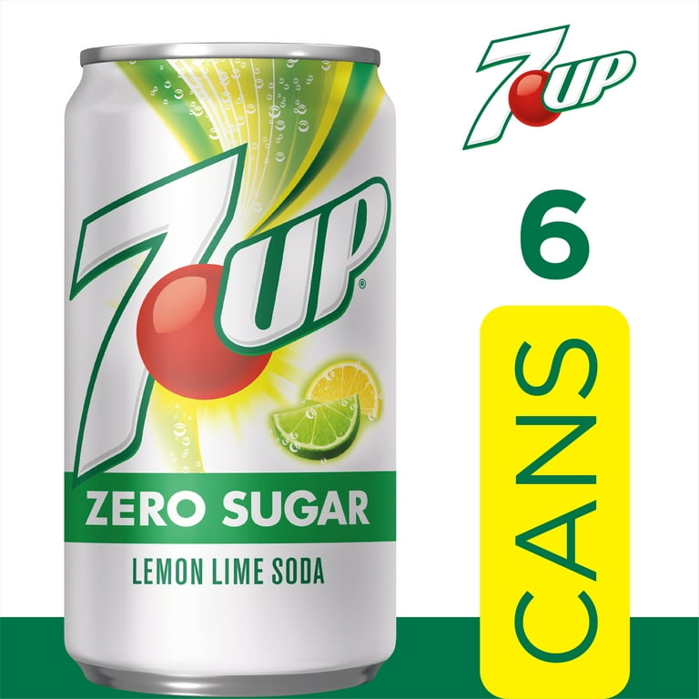 7UP Caffeine Free Lemon Lime Soda Pop, 7.5 fl oz, 10 Pack Cans