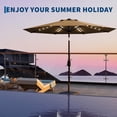 thumbnail image 2 of 9ft LED Lighted Patio Umbrella, Outdoor Market Umbrella with Crank Lift & 8 Ribs for Garden, Deck & Poolside, 2 of 6