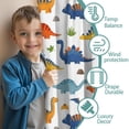 thumbnail image 3 of Blackout Kids Curtains,Colorful Dinosaurs Bones Pattern Childrens Insulated Curtains Set Of 2,Bedroom Essentials,Toddler Room Decor 52"x84", 3 of 5