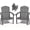 Gray, variant on Adirondack Chair, Stackable All-Weather HDPE Outdoor Patio Chair, Durable Porch Lawn Fire Pit Chairs, Space-Saving Design for Easy Storage