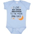 thumbnail image 3 of Inktastic I Love My Twin Brother to the Moon and Back Boys or Girls Baby Bodysuit, 3 of 5