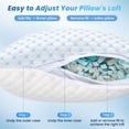 thumbnail image 6 of RELOIVE Cooling Pillows,Adjustable Shredded Memory Foam Bed Pillows, Support &Heat Dissipation Tech for Side,Back,Stomach & Hot Sleepers,Set of 1 King Size 20" x 36", 6 of 11