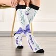 thumbnail image 5 of Coolnut Lavender Compression Socks, 1 Pack Women Men Long Stocking (20-30mmHg) Travel Knee High Stockings for Athletic Sports,Running,Cycling,Nursing, 5 of 6