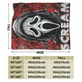 thumbnail image 3 of Ghost-Face Throw Blanket,Horror Movie Flannel Blanket for Kids Couch Bed 30" x 40", 3 of 7