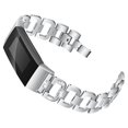 thumbnail image 1 of Pulsera de metal con diamantes de imitación para Fitbit Charge 3/4, color plata, 1 of 3