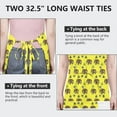 thumbnail image 6 of Yellow Bigfoot and Tree Pattern Apron-Garden Aprons for Women with Pockets-Cotton Linen Waterproof Kitchen Cooking Gardening Aprons Adjustable for Kitchen,Cooking,BBQ and Salon 33x27 Inch, 6 of 7