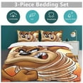 thumbnail image 5 of Looney Tunes Taz-Mania 3-Piece Bedding Set Soft Warm And Comfortable Soft Bed Set with 1 Duvet Cover And 2 Pillowcases for Bedroom, 5 of 8
