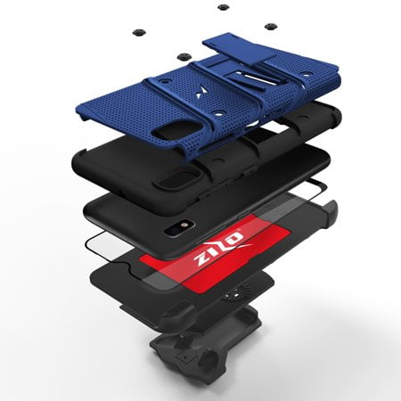 Zizo Bolt Series Case with Holster for Samsung Galaxy A10e - Blue/Black