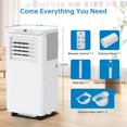 thumbnail image 6 of Litake Portable Air Conditioner 8000Btus, Air Conditioners 3-in-1 Cools up to 350 Sq. Ft, Indoor Standing AC Unit w/Dehumidifier, Remote Control Fan 61℉-90℉, Quiet Operation Include Window Kit, White, 6 of 9