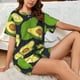 thumbnail image 4 of Fotbe Fresh Avocado Conjunto de Pijama Estampado para Mujer, 2 Piezas, Ropa de Dormir con Camiseta de Manga Corta y Shorts Suaves-Large, 4 of 6